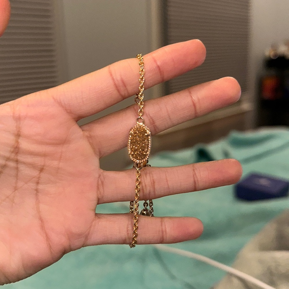 Elaina Rose Gold Adjustable Chain Bracelet in Rose Gold